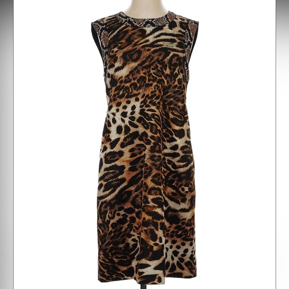 Boutique Moschino Animal Print Mini Dress Size US 10 - Picture 5 of 13